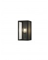 Lowri Flush Wall Lamp, 1 x E27, IP54, Graphite Black, 2yrs Warranty
