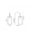 Lowri Downward Wall Lamp, 1 x E27, IP54, Graphite Black, 2yrs Warranty