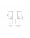 Lowri Upward Wall Lamp, 1 x E27, IP54, Graphite Black, 2yrs Warranty