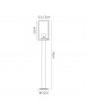 Lowri Tall Post, 1 x E27, IP54, Graphite Black, 2yrs Warranty