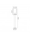 Lowri Short Post, 1 x E27, IP54, Graphite Black, 2yrs Warranty