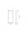 Ottilie Short Post, 10W LED, 3000K, 720lm, IP54, Graphite Black, 3yrs Warranty