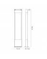 Ottilie Tall Post, 10W LED, 3000K, 720lm, IP54, Graphite Black, 3yrs Warranty