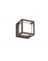 Rhonwen Square Downlight, 6W LED, 3000K, 360lm, IP54, Anthracite, 3yrs Warranty