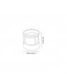 Rhonwen Round Downlight, 6W LED, 3000K, 360lm, IP54, Anthracite, 3yrs Warranty