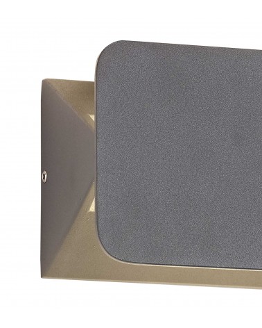 Peggy Up & Downward Lighting Wall Lamp, 5W LED, 3000K, 190lm, IP54, Anthracite