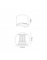 Kitty Up & Downward Lighting Wall Lamp, 2 x 3W LED, 3000K, 410lm, IP54, Black/Gold, 3yrs Warranty