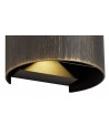 Kitty Up & Downward Lighting Wall Lamp, 2 x 3W LED, 3000K, 410lm, IP54, Black/Gold, 3yrs Warranty
