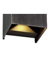 Kitty Up & Downward Lighting Wall Lamp, 2 x 3W LED, 3000K, 400lm, IP54, Black/Silver, 3yrs Warranty