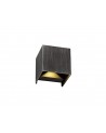 Kitty Up & Downward Lighting Wall Lamp, 2 x 3W LED, 3000K, 400lm, IP54, Black/Silver, 3yrs Warranty