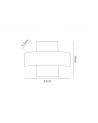 Ida Up & Downward Lighting Wall Lamp, 2 x 5W LED, 3000K, 850lm, IP54, Anthracite, 3yrs Warranty