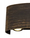 Iona Up & Downward Lighting Wall Lamp, 6 x 1W LED, 3000K, 500lm, IP54, Black/Gold, 3yrs Warranty