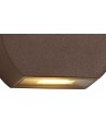 Iris Wall Lamp, 3W LED, 3000K, 270lm, IP54, Dark Brown, 3yrs Warranty