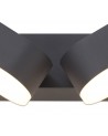 Fern 2 Light Adjustable Wall Lamp, 2 x 6W LED, 3000K, 780lm, IP54, Anthracite, 3yrs Warranty