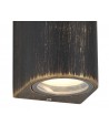 Annabel Curved Wall Lamp, 2 x GU10, IP54, Black/Gold