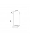 Annabel Rectangle Wall Lamp, 2 x GU10, IP54, Black/Silver