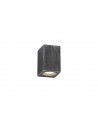 Annabel Rectangle Wall Lamp, 1 x GU10, IP54, Black/Silver