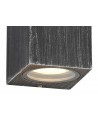 Annabel Rectangle Wall Lamp, 1 x GU10, IP54, Black/Silver