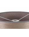Araminta Round, 395 x 180mm Wood Effect Shade, Grey Oak/White Laminate