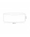 Araminta Round, 600 x 210mm Wood Effect Shade, Grey Oak/White Laminate
