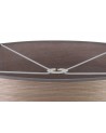 Araminta Round, 600 x 210mm Wood Effect Shade, Grey Oak/White Laminate
