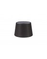 Araminta Round, 240/300 x 200mm Fabric Shade, Charcoal Grey/White Laminate