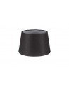 Araminta Round, 280/350 x 220mm Fabric Shade, Charcoal Grey/White Laminate