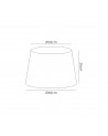 Araminta Round, 320/400 x 260mm Fabric Shade, Charcoal Grey/White Laminate
