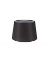 Araminta Round, 320/400 x 260mm Fabric Shade, Charcoal Grey/White Laminate