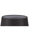 Araminta Round, 320/400 x 260mm Fabric Shade, Charcoal Grey/White Laminate