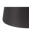 Araminta Round, 320/400 x 260mm Fabric Shade, Charcoal Grey/White Laminate