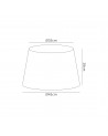 Araminta Round, 350/450 x 280mm Fabric Shade, Multi/White Laminate