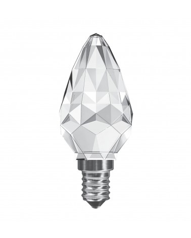 CrystaLED Candle E14 3W Warm White 3000K, 300lm, Clear Crystal Finish