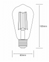 Buy Filament LED Bulb (Dimmable) Spiral ST64 E27 4W Vintage Style Edison LED bulb