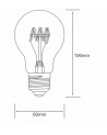 Buy A60 5W E27 Dimmable Vintage LED Bulb