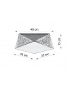 Plafond HEXA 45 silver
