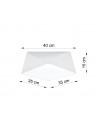 Plafond HEXA 35 white