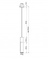 Pendant lamp BORGIO 1 black