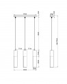 Pendant lamp BORGIO 3 white