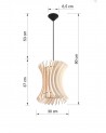 Pendant lamp ORIANA wood