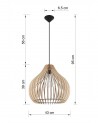 Pendant lamp APRILLA wood