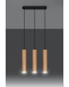 Pendant lamp LINO 3 wood