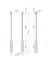Pendant lamp LINO 2 wood