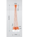 Pendant lamp DIEGO 5 orange