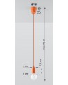 Pendant lamp DIEGO 1 orange