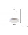 Pendant lamp ARENA 45 white