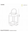 Sapporo Small Solar Portable Lantern, 3W LED, 3000K, 238lm, IP54