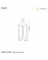 Astun Portable Lantern Small, 2.2W LED, 3000K, 188lm, IP54
