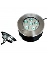 Recessed Underwater Light 6x3W CREE LED 24VDC 316SS Single Colour