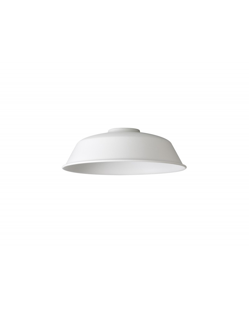 Anya Round 25cm Metal Lampshade With Angled Sides, White